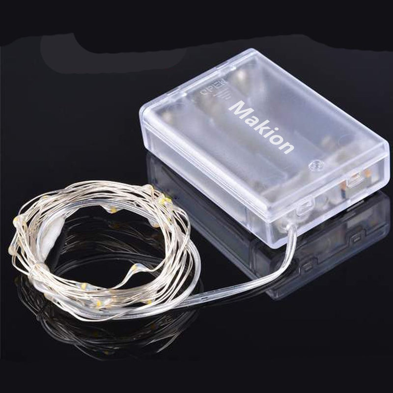 Makion Led String Lights 100 LEDs Decorative Fairy Battery Powered String Lights, Copper Wire Light for Bedroom,Wedding(33ft/10m Warm White) - Gift Guide