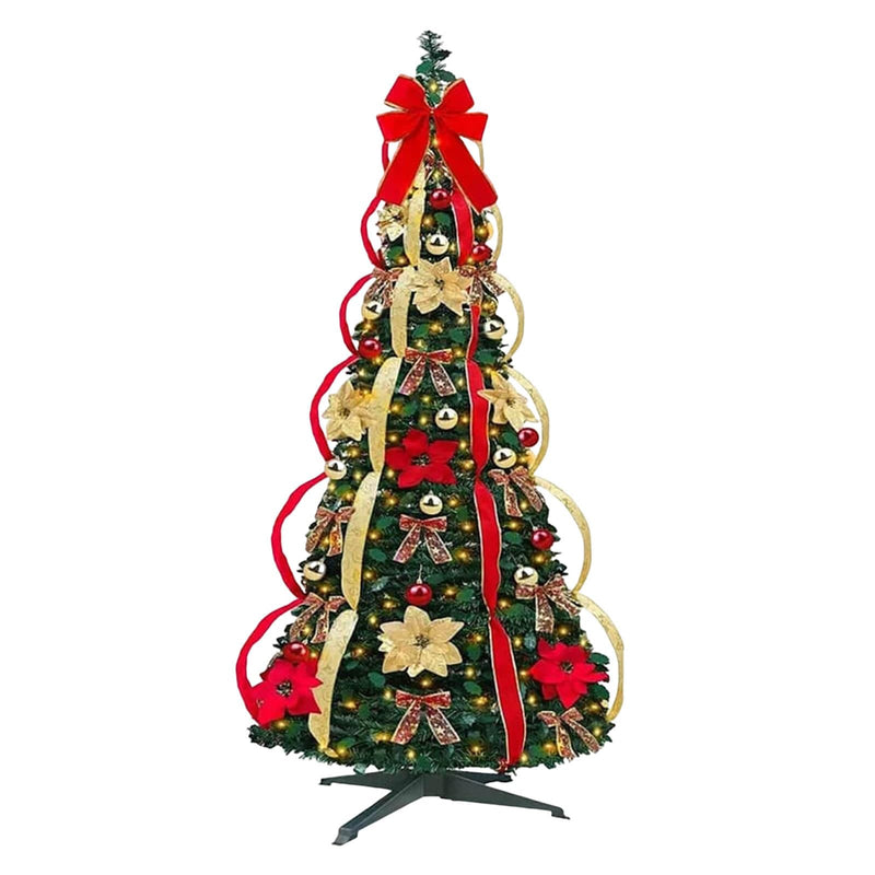 4ft Collapsible Christmas Tree, Fully Decorated Christmas Tree with Lights Collapsible Pop up, Christmas Tree with Ornaments Ribbon and Bow for Christmas Xmas Holiday Party Decorations (Multicolor) - Gift Guide