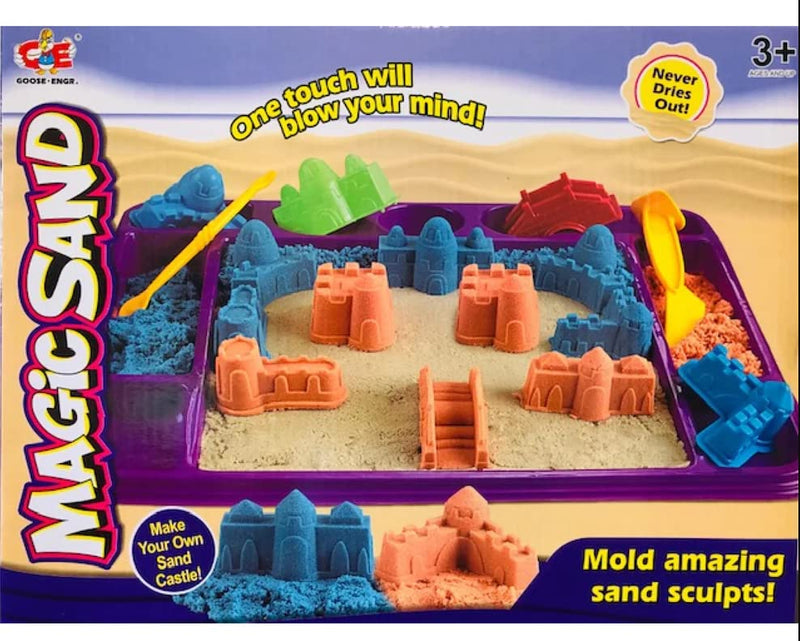 xwin Magic Sand Play Set, Mold Amazing Sand Sculpts 750g with Box Accessories Shape Molds, Fun Gifts Toy for Boys & Girls, Make Your Own Craft Activity for Kids - Gift Guide