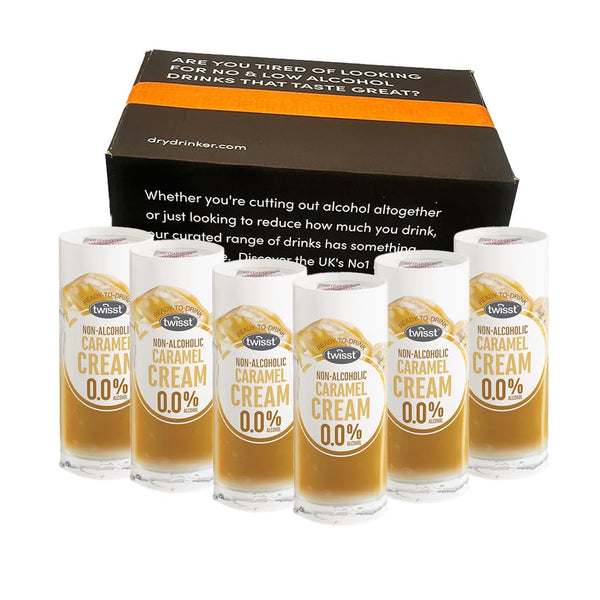 Twisst Caramel Cream Non-Alcoholic Liqueur: 6 x 235ml Case | 0.0% ABV | Luxurious & Creamy | Indulge in Velvety Cocoa and Vanilla Notes | Vegan & Crafted for Connoisseurs | The Ideal Mother's Day Gift