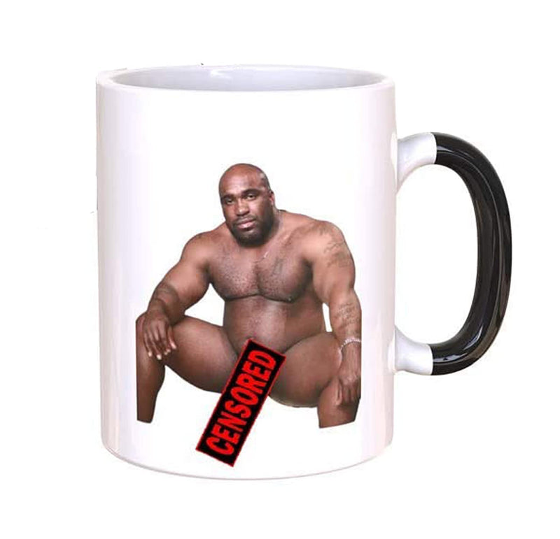 Barry Wood Sitting On Bed Meme Mug - 'Censored' Pour in Hot Liquid to See Image - Perfect Novelty Gag Gift