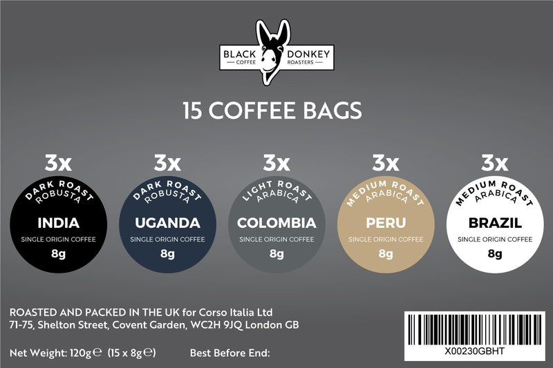Coffee Bags Tasting Collection Set | Coffee Gift Set | Selection of Finest Single Origin Specialty Coffees | 15 Bags | Hamper Style Letterbox Gift Idea for Him & Her - Gift Guide