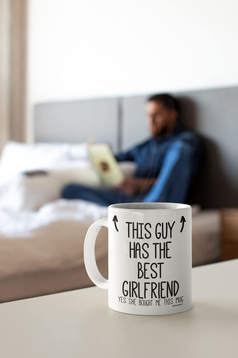 Boyfriends Mug - Fathers Day Mug for Him, Gifts for Boyfriend - This Guy has The Best Girlfriend, Birthday Gifts for him, Coffee Mugs Cup, Present for Christmas - wm7419 - Gift Guide