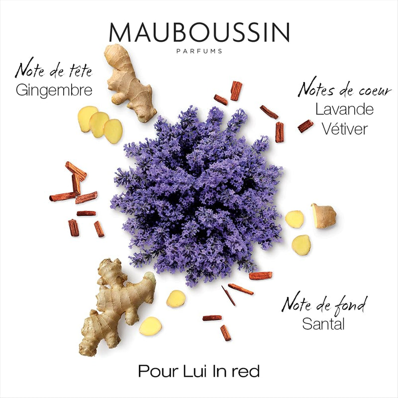 Mauboussin - Prestige Set 2023 Pour Lui In Red : Eau de Parfum, Shower Gel, Shower Gel & Travel Spray