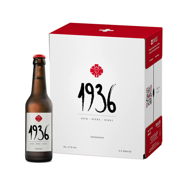 1936 Bière Premium Lager from the Heart of the Swiss Alps Gift Set 4.7%, 6 x 330ml