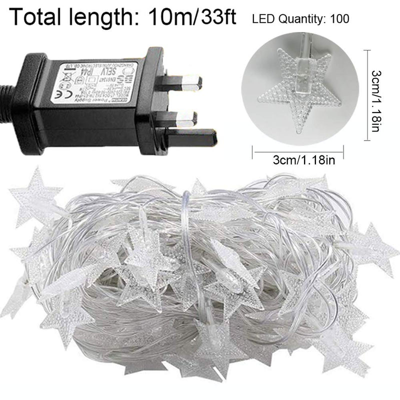 FANSIR Plug in LED String Lights, 100 LED Star Fairy Lights 33 feet 8 Modes Wire Lights Mains Powered Dissemble Firefly String Lights for Bedroom Wedding Party Indoor Outdoor Decoration (Warm White) - Gift Guide