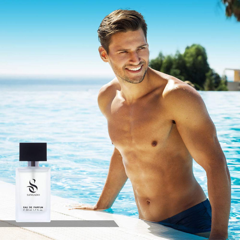 SANGADO Acqua Genovese Perfume for Men, 8-10 Hours Long-Lasting, Luxury Smelling, Aromatic Aquatic, Fine French Essences, Extra-Concentrated (Eau de Parfum), Refined for Men, 50 ml Spray