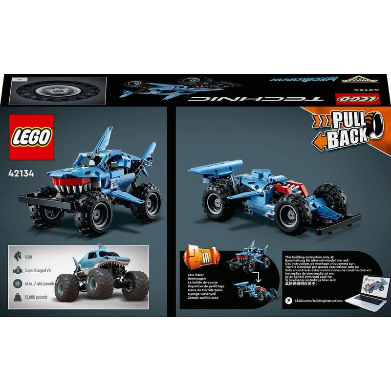 LEGO Technic Monster Jam Megalodon 42134 Model Building Kit; A 2-in-1 Build for Kids Who Love Monster Truck Toys; Kids Will Love Racing This Cool Shark Vehicle; For Ages 7+ (260 Pieces)