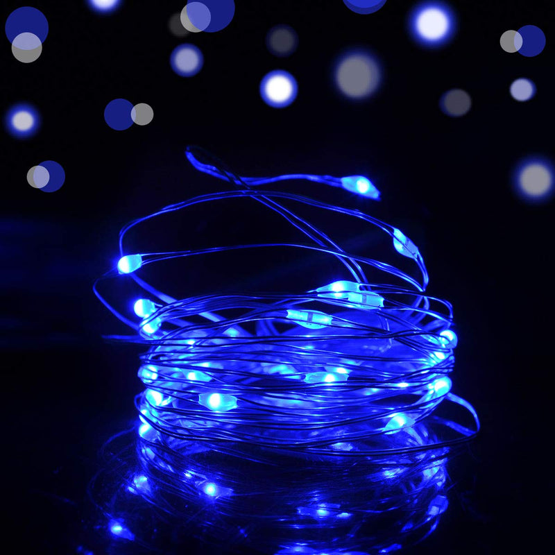 Blue Fairy Lights, Dalugo 30 LED 3m/10ft Battery Powered Blue Lights for Jubilee Decorations Party Bedroom Tent Garden Jars - Gift Guide