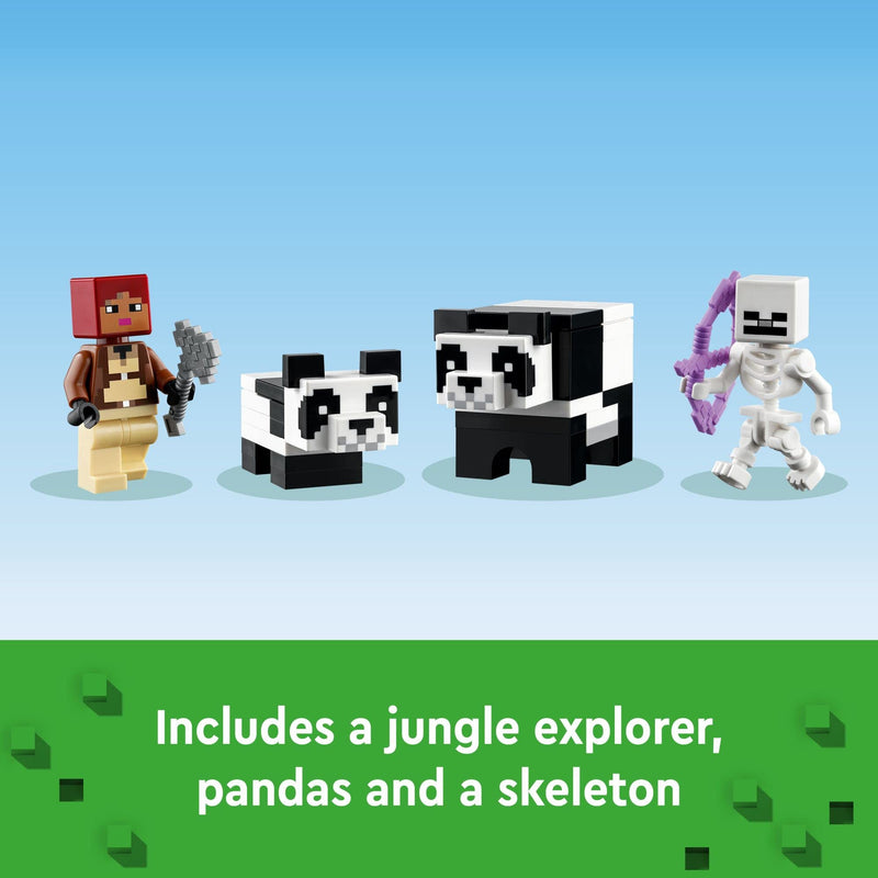 LEGO Minecraft The Panda Haven, Movable Toy House with Baby Pandas Animal Figures, Gaming Toys for Kids, Gift Idea for Boys and Girls Ages 8 Plus, 21245