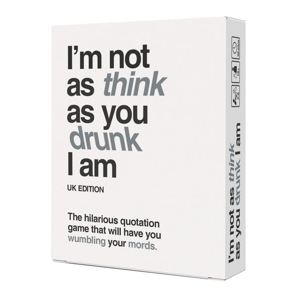 13th Floor Games I’m Not As Think As You Drunk I Am - Quotation Memory Card Game for Adults - Drinking Game For Adults Party - Card & Board Games 2-8 Players, 30min, Ages 18+