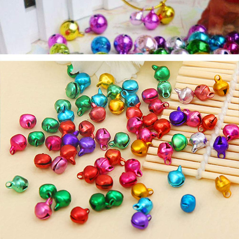 WenX 100 Pieces Jingle Bells, 6mm Small Colourful Bell Tinkle Bell for Christmas Decorating - Gift Guide