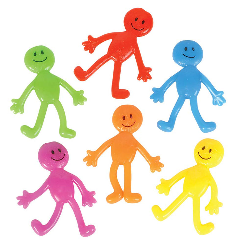 Stretchy Sticky Men (36 Pack) Assorted Fun Colours, A Sticky, Stretchable, Slimy, Gooey Texture, Toy for Stress Anxiety Relief, Great Party Favours, Stocking Fillers - Gift Guide