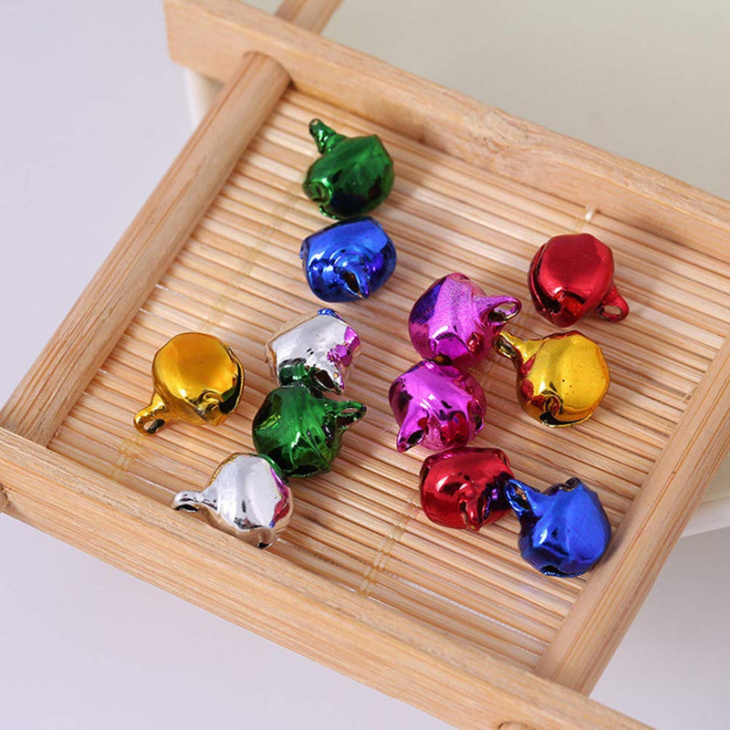 WenX 100 Pieces Jingle Bells, 6mm Small Colourful Bell Tinkle Bell for Christmas Decorating - Gift Guide