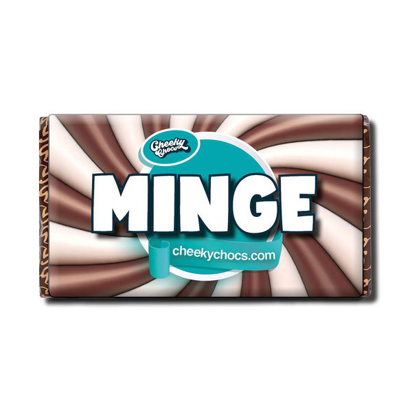 Minge Chocolate Bar with Novelty Joke Wrapper - Funny Rude Gift Birthday Present (Chocolate Included)