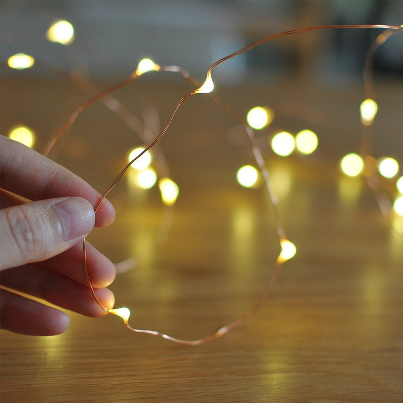 Makion Led String Lights 100 LEDs Decorative Fairy Battery Powered String Lights, Copper Wire Light for Bedroom,Wedding(33ft/10m Warm White) - Gift Guide