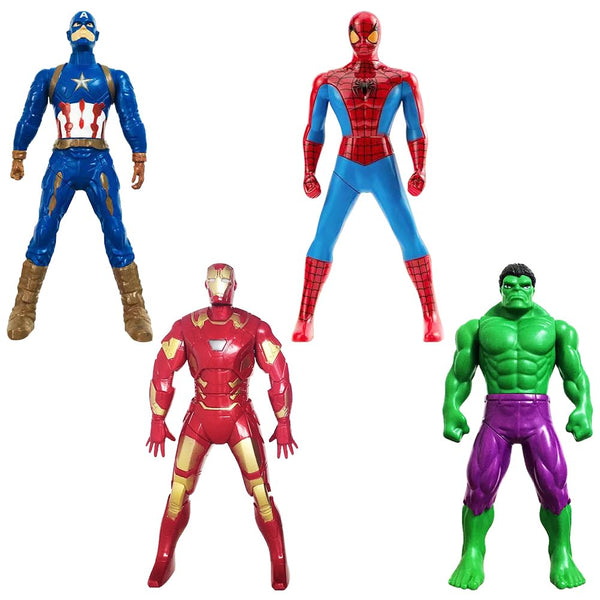 LGQHCE Superherro Anime Figure, 4PCS Aven-gers Figures Ornaments PVC Figures Collectible Model Figures Set Birthday Cake Toppers for Kids Birthday Gifts, Collecting Toy, Desktop Ornament(18cm)