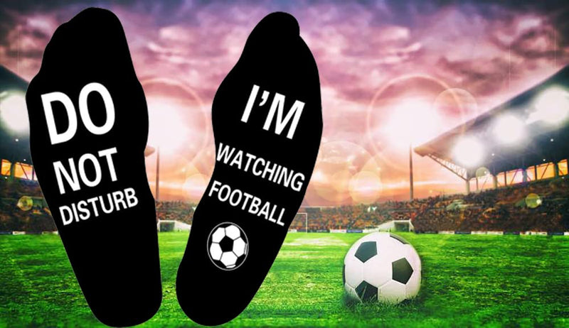 Himozoo 'Do Not Disturb I'm Watching Football or Rugby' Socks Novelty Funny Socks for Men Women Rugby Football Lovers Gifts…