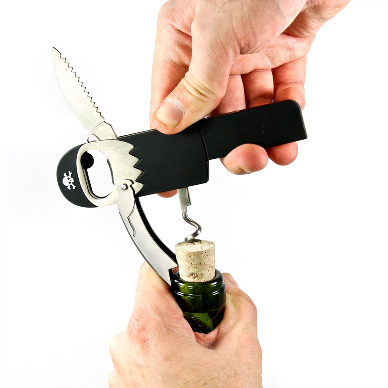 Suck UK | Pirate Bottle Opener | Corkscrew Bottle Opener & Wine Foil Cutter | Quirky Home Accessories | Cool Bottle Opener Gifts for Him | Novelty Gifts for Men | Funny Beer Gift & Beer Gifts for Men