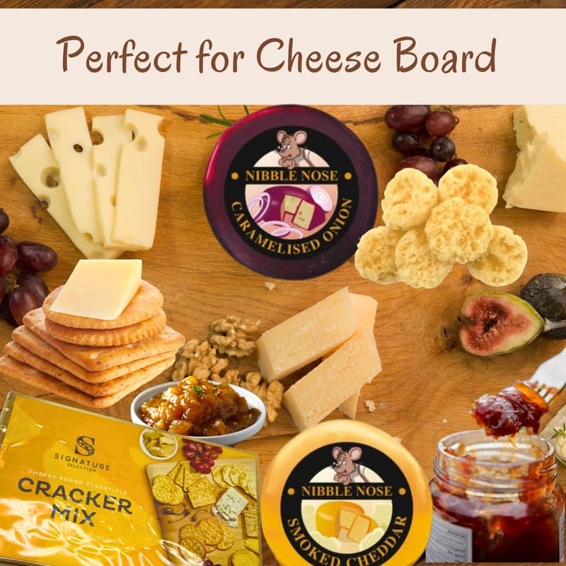 Cheese and Wine Hamper - Red Wine, 2x Cheese Truckle Selection, Savoury Crackers and 3x Chutney - Wine and Cheese Hamper Gift Set, Cheese Gifts Set, Christmas Hampers, Food Hampers for Men - Gift Guide