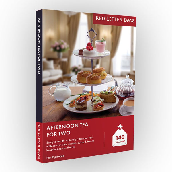 Red Letter Days Afternoon Tea for Two Gift Box – 140 Delightful Afternoon Tea Experiences For Two People - Gift Guide