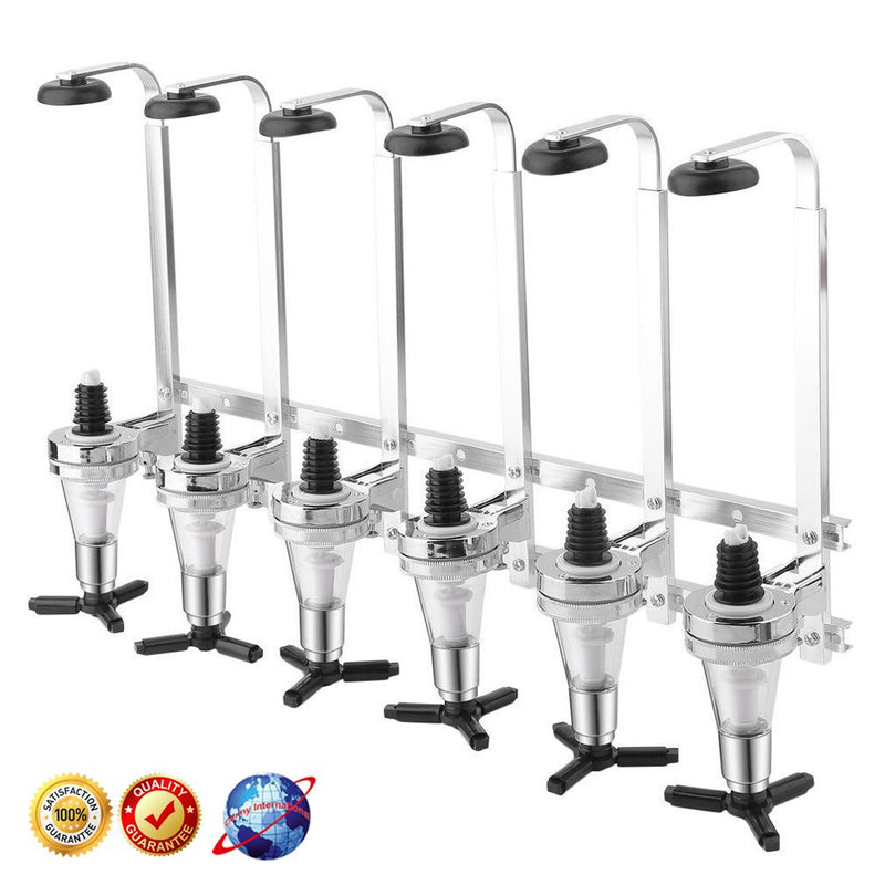 Bar Butler 4/6 Bottle Wall Mounted & Rotary Stand Drinks Optic Party Dispenser Solo Optic Spirit Drink-Ware Set (4Bottle_Rotary)