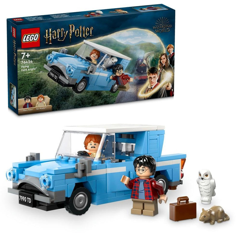 LEGO Harry Potter Quidditch Trunk, Play 3 Different Quidditch Games & Harry Potter Flying Ford Anglia Car Toy for 7 Plus Year Old Kids, Boys & Girls, Buildable Model with Ron Weasley