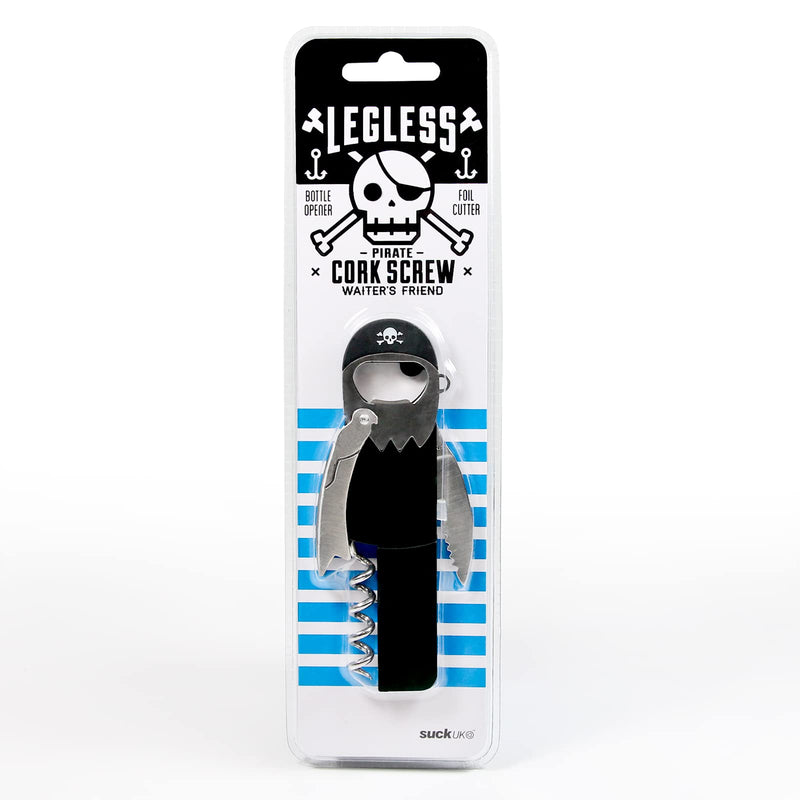 Suck UK | Pirate Bottle Opener | Corkscrew Bottle Opener & Wine Foil Cutter | Quirky Home Accessories | Cool Bottle Opener Gifts for Him | Novelty Gifts for Men | Funny Beer Gift & Beer Gifts for Men