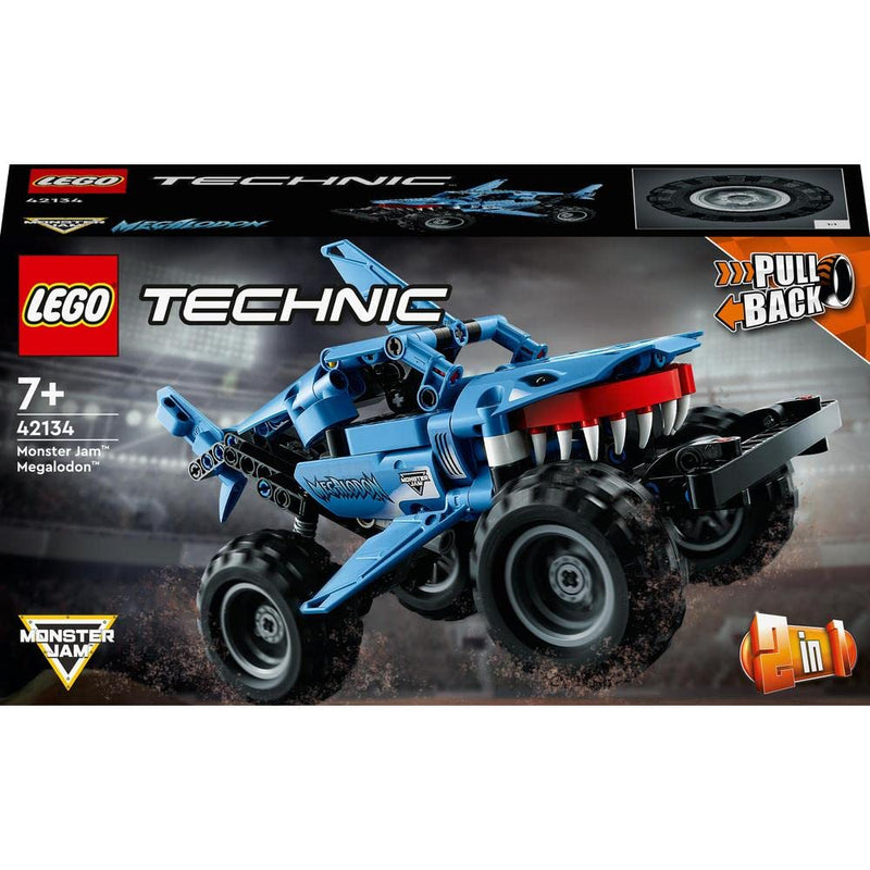 LEGO Technic Monster Jam Megalodon 42134 Model Building Kit; A 2-in-1 Build for Kids Who Love Monster Truck Toys; Kids Will Love Racing This Cool Shark Vehicle; For Ages 7+ (260 Pieces)