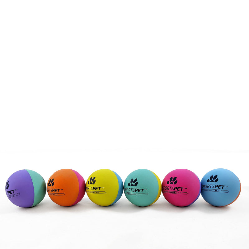 SPORTSPET High Bounce Natural Rubber Dog Balls (6 Pack High Bounce) (60mm) - Gift Guide