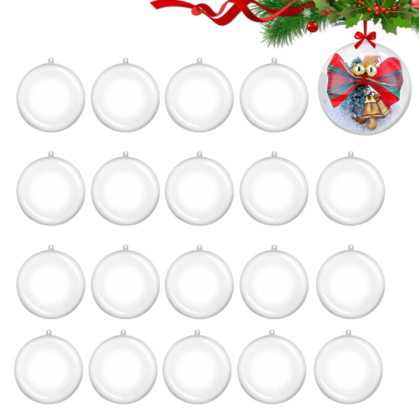 Clear Baubles,Christmas Tree Decorations 20 pcs 5cm Glass Baubles to Fill Plastic Fillable Empty Acrylic Transparent Hanging Ornaments Balls for Craft Photo DIY Home New Year Xmas Party Supplies (5CM) - Gift Guide