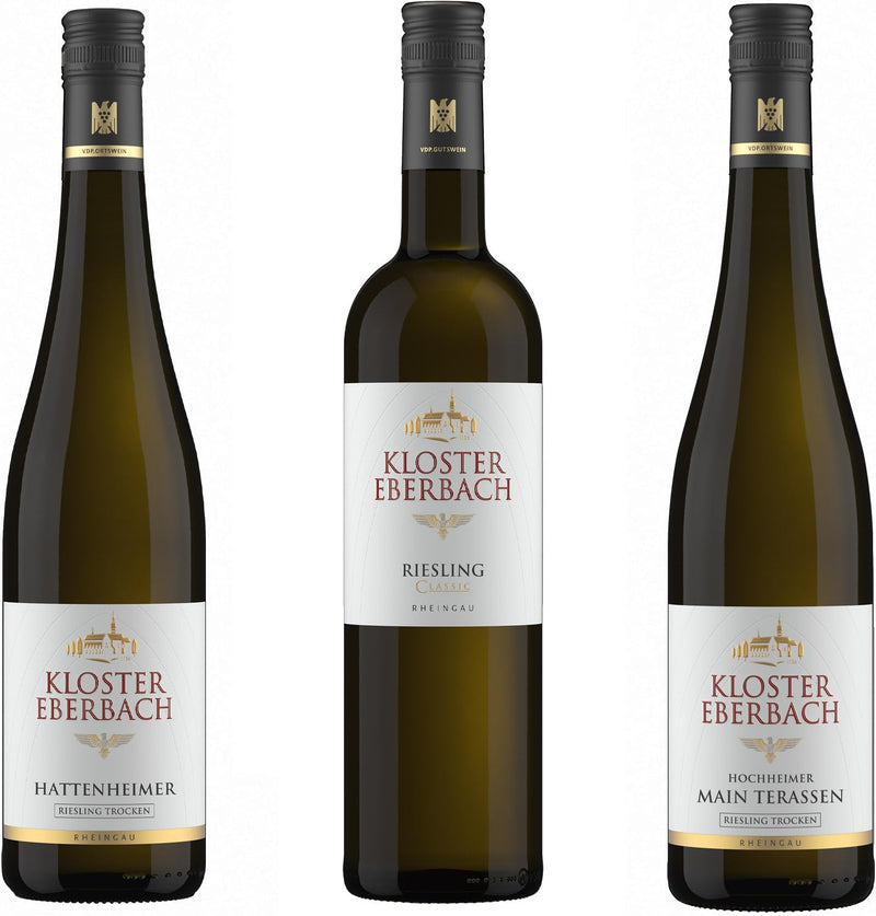 Kloster Eberbach - Gift Set - 3 Premium Riesling (Classic, Dry) from Rheingau, Germany (3 x 0.75 l)