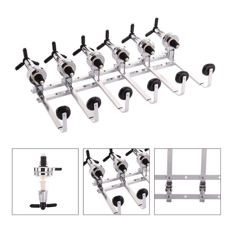 Trintion 6 Bottle Optics for Home Bar Wall Mounted 6 x 30ml Bar Butler Drinks Stand for Spirits Aluminum Alloy Optic Spirit Barware Set for Home Pub Kitchen Bar