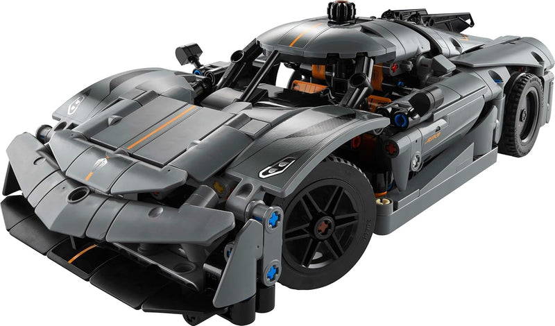 LEGO Technic Koenigsegg Jesko Absolut Grey Hypercar, Sports Car Building Toy Set for Boys and Girls, Vehicle Racing Car for Kids, Buildable Model Kit, Sports Car Toy, Motor Enthusiasts’ Gift, 42173