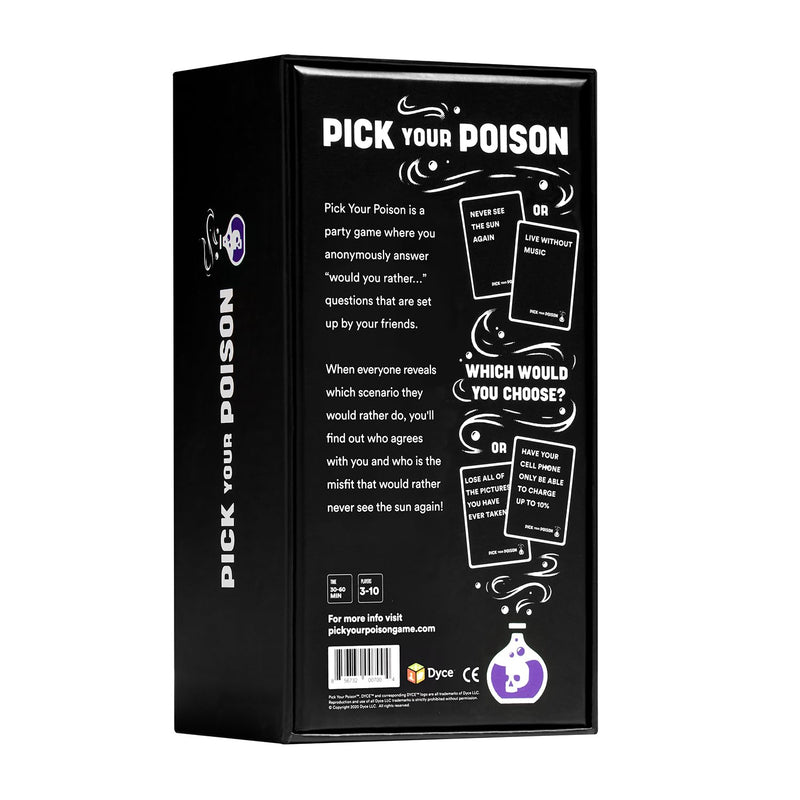 PICK YOUR POISON Card Game - The “What Would You Rather Do?” Party Game for All Ages - Family Edition