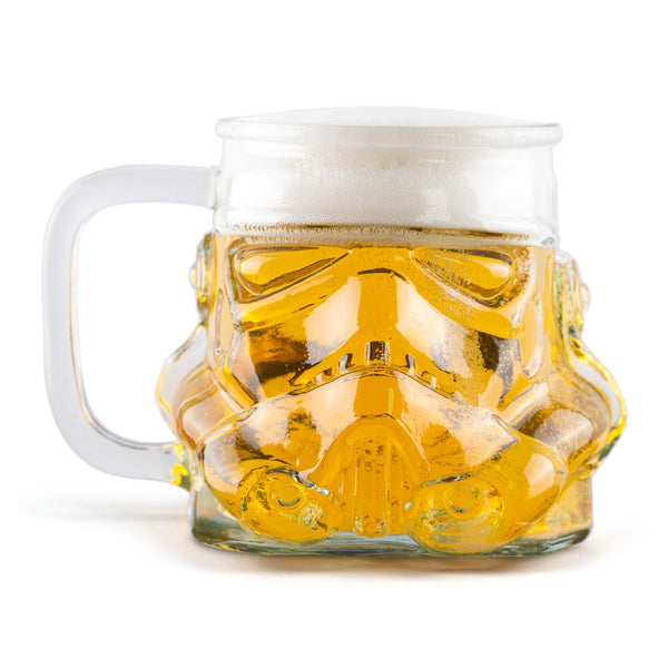 Thumbs Up Original Stormtrooper Beer Glass, Transparent, 1 Pint Size (600ml), Original Fan Merchandise, Perfect Birthday Gifts for Men and Women, Perfect for Collectors and Beer Enthusiasts