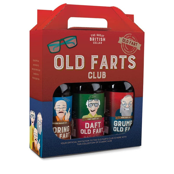 The Great British Cellar Old Farts Club - Gift Pack Containing 3 x 500 ml Ales - Includes Boring Old Fart 5 Percent, Daft Old Fart 4.5 Percent, Grumpy Old Fart 4.8 Percent