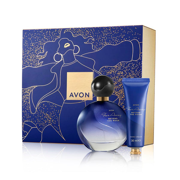 Avon Far Away Beyond The Moon Two Piece Gift Set with Far Away Beyond The Moon Eau de Parfum 50ml and Hand Cream 30ml