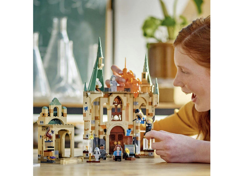 LEGO Harry Potter Hogwarts: Room of Requirement, Castle Toy for 8 Plus Year Old Kids, Boys and Girls, with Transforming Fire Serpent Figure, Deathly Hallows Modular Building Set 76413