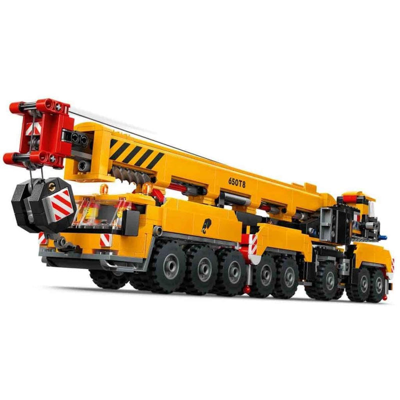 LEGO City Yellow Mobile Construction Crane Toy, Vehicle Building Set for 9 Plus Year Old Boys and Girls, Long Extendable Boom and 4 Worker Minifigures for Role Play, Creative Gift for Kids 60409