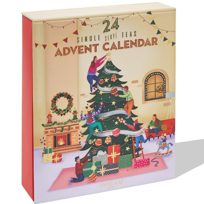 Limited Edition - Advent Calendar 2024 Tea Bags Gift Set | 24 Unique Flavors - Gift Box | Christmas Advent Calendar 2024 for Adults, Advent Calendar 2024 Adult Women and Men | VAHDAM - Gift Guide