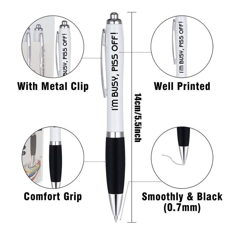 Funny Pens, 5 Pack Rude Novelty Ballpoint Pens Gifts for Work Colleague, Funny Work Sucks Pen Set for Adults Women Men Colleague, Office Colleague Birthday or Leaving Funky Stationery Quirky Gifts