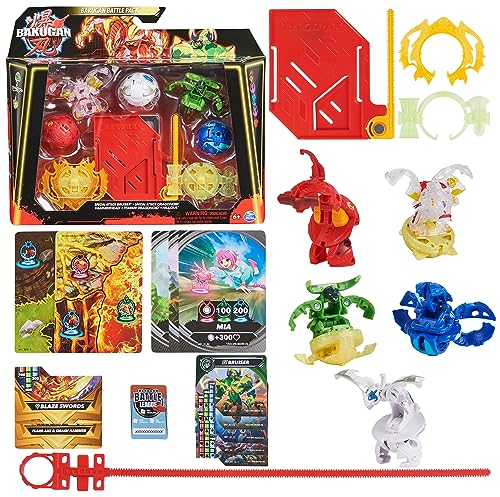 BAKUGAN Battle 5-Pack, Special Attack Bruiser, Dragonoids, Hammerhead, Nillious; Customizable, Spinning Action Figures, Kids Toys for Boys and Girls 6 and up