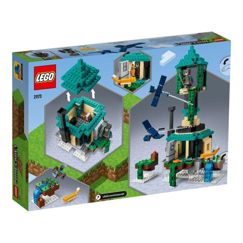 LEGO Minecraft The Sky Tower 21173 Fun Floating Islands Building Kit Toy with a Pilot, 2 Flying Phantoms and a Cat; New 2021 (565 Pieces)