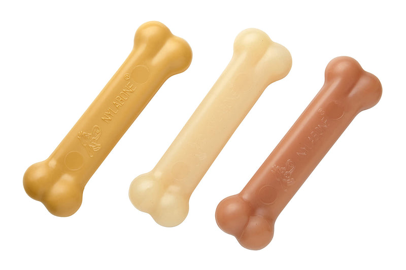 Nylabone Extreme Tough Dog Chew Toy Bones, Peanut Butter, Chicken, Bacon Flavoured, 3-Piece, Small, For Dogs Up To 11 kg - Gift Guide