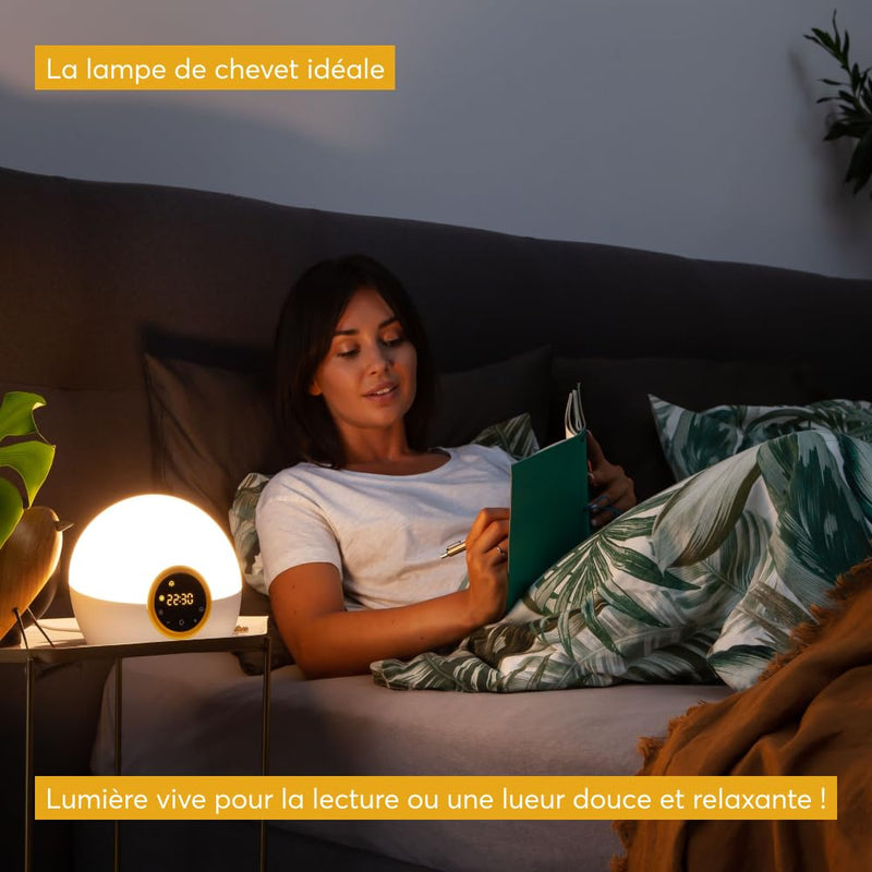 Lumie Bodyclock Rise 100 - Wake-Up Light Alarm Clock with Sunrise and Sunset, Multicolour - Gift Guide