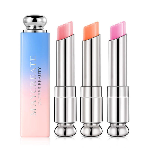 3Packs Colour Changing Lip Balm, Tinted Lip Balm Jelly Lipstick Nutritious Moisturizer Lip Balm Natural Lip Protection Lip Repair Gifts For Teenage Girl (3pcs) - Gift Guide