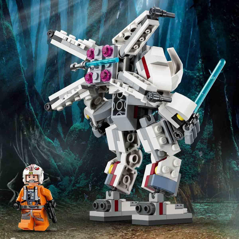 LEGO Star Wars Luke Skywalker X-Wing Mech, Collectible Building Toy for 6 Plus Year Old Boys, Girls & Kids, with a Character Minifigure for Fantasy Action-Adventures, Small Creative Gift Idea 75390