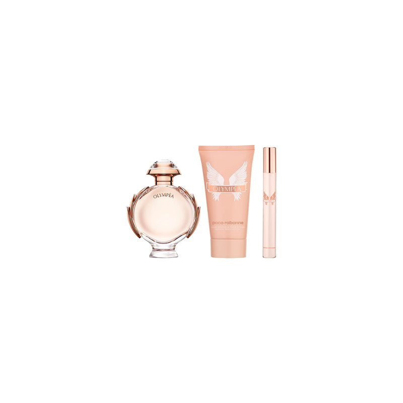 Paco Rabanne Olympea Eau de Parfum 50ml Gift Set 2021 (Contains 50ml EDP, 75ml Body Lotion & 10ml Travel Spray), Pack of 1