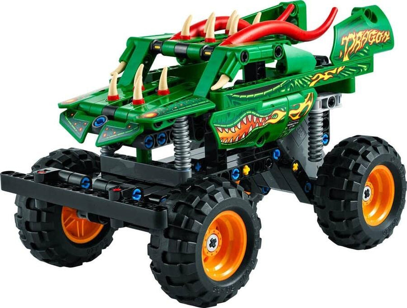 LEGO Technic Monster Jam Dragon Monster Truck Toy for 7 Plus Year Old Boys and Girls, 2in1 Racing Pull Back Car Toys for Off Road Stunts & Imaginative Play, Kids' Birthday Gift Idea 42149